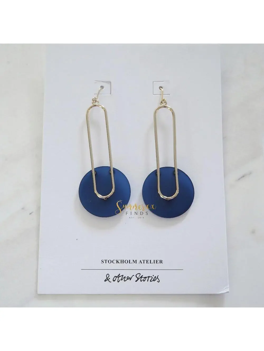 & Other Stories Hanging Duo Shape Earrings